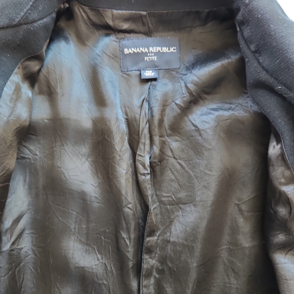 Banana Republic Women's Button-Up Lined Color Block Blazer/Jacket Black/Tan PXS - Picture 10 of 11